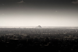 City mountain black and white - farid mansour free wallpaper