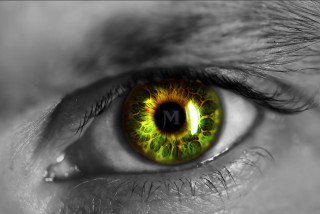 Green eyeball macro surrealism realistic - a close up of a persons eye free wallpaper