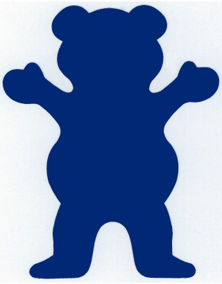 Blue teddy bear paper cutout - figurativism free wallpaper for mobile
