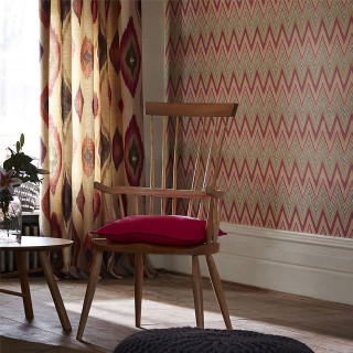 Chair table room wallpaper window 2 - a red curtain free wallpaper for tablet