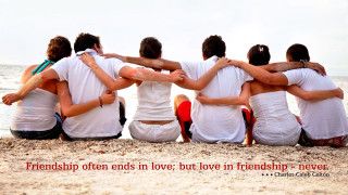 Beach group people ocean quote 3 - a sandy beach next free wallpaper