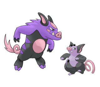 Purple black dragon horns tails - opposite direction free wallpaper