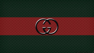 Gucci logo green red background 2 - maximalism free wallpaper for desktop