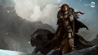 Woman warrior outfit snow wolf - chris rahn free wallpaper