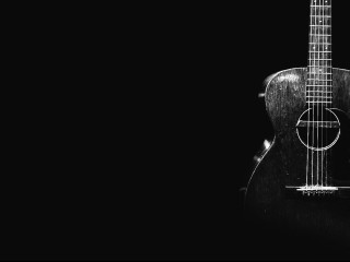 Guitar black white photo background 3 - billie waters free wallpaper