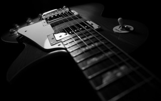 Guitar pickup neck blackwhite baroque - eric taylor free wallpaper