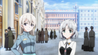 Anime girls street buildings people - boris vladimirski free wallpaper