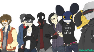 Mouse ears group hoodie mask - a hoodie free wallpaper