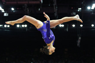 Woman handstand gymnastics crowd athletic - a handstand free wallpaper