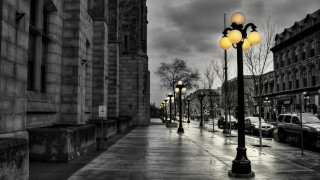 Gothic streetlight cityscape brassai building - a street light free wallpaper