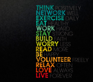 Colorful words poster black white - figurativism free wallpaper for tablet