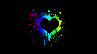 Heart paint splatters sprays dark 2 - paint splatter free wallpaper