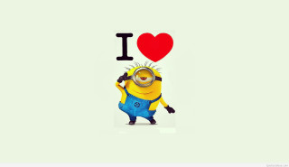 Minion love heart i love - free love wallpaper