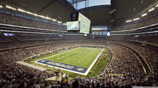 Football stadium crowd big screen 2 - ultra wide angle free wallpaper