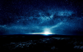 Night sky stars bright light 3 - a bright light in the middle of it free wallpaper for desktop