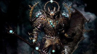 Demonic creature glowing eyes sword - a demonic looking creature free wallpaper