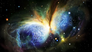 Cosmic colorful swirls space stars - star and dust free wallpaper