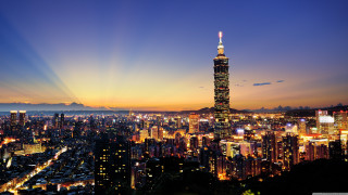 City skyline night tall building 7 - cui bai free wallpaper