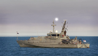 Large boat floating water flag - australian tonalism free wallpaper