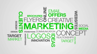 Marketing business logo word cloud - a word cloud free wallpaper