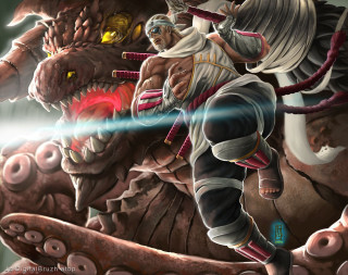 Man dragon demon horse forest - a horse in a forest free wallpaper