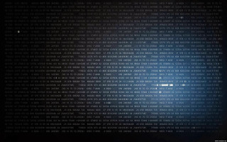 Dark background white letters light 2 - ascii art free wallpaper