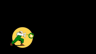 Green pants man yellow circle - a green object free wallpaper for desktop