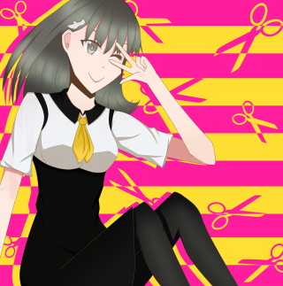 Woman black dress yellow tie - a black dress free wallpaper for tablet