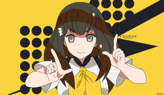 Girl glasses yellow tie peace - the peace sign free wallpaper