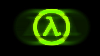 Green glowing sign black background - halo free wallpaper