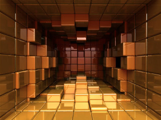 Boxes yellow floor room interior - box free wallpaper