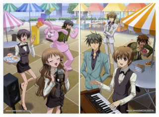 Anime characters piano keyboard couple - a keyboard free wallpaper