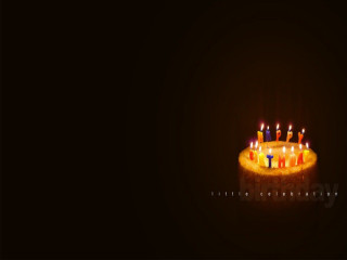 Birthday cake lit candles dark 2 - the dark room free wallpaper