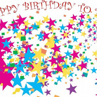 Birthday card stars confetti celebration - free happy birthday wallpaper for tablet