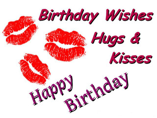 Birthday card lipstick kisses happy - a birthday card free wallpaper