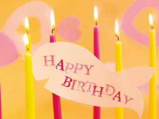 Birthday card candles happy message - a birthday card free wallpaper