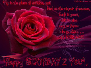 Red rose birthday card special - a birthday card free wallpaper