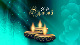 Diwali candles blue background swirls - swirl free wallpaper