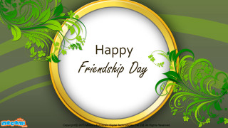 Happy friend day card gold - a gold frame free wallpaper