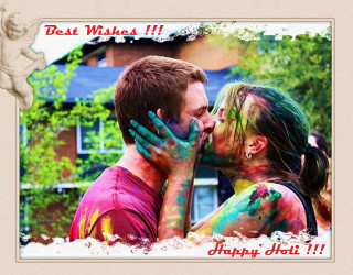 Couple kissing face paint body - paint free wallpaper