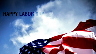 Labor day flag waving solo - american impressionism free wallpaper
