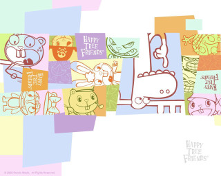 Colorful background cartoon characters happy - asaf hanuka free wallpaper