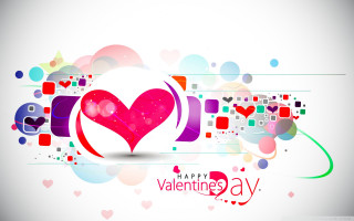 Valentines day greeting heart colorful - a happy valentines day free wallpaper