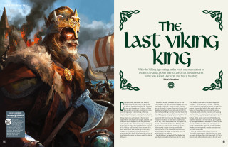 Viking costume man sword book - epic fantasy character art free wallpaper