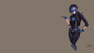 Woman cat suit posing hands 2 - a woman in a cat suit free wallpaper