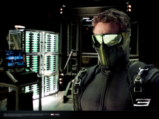 Futuristic man suit goggles computer - imax free wallpaper