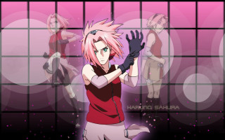 Pink hair gloves moon sakura - autodestructive art free wallpaper