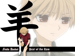 Man redshirt blackwhite background fruitsbasket - a red shirt free wallpaper