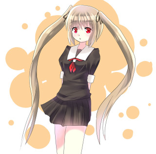 Anime girl long hair bow 2 - neogeo free wallpaper for tablet