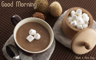 Hot chocolate marshmallows napkin spoon - hot chocolate free wallpaper